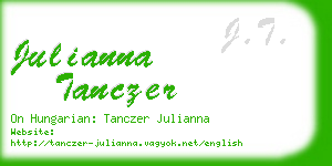 julianna tanczer business card